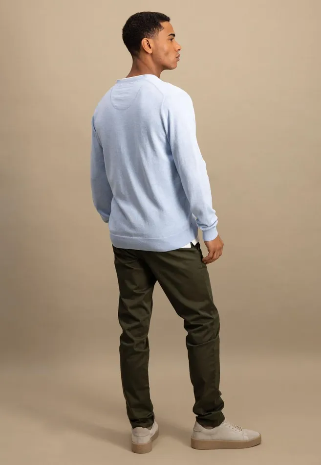 FYNCHHATTON Parting Jacket Made Of Soft Cotton With A Button Closure Silvernavysummer Breeze Men Cardigan