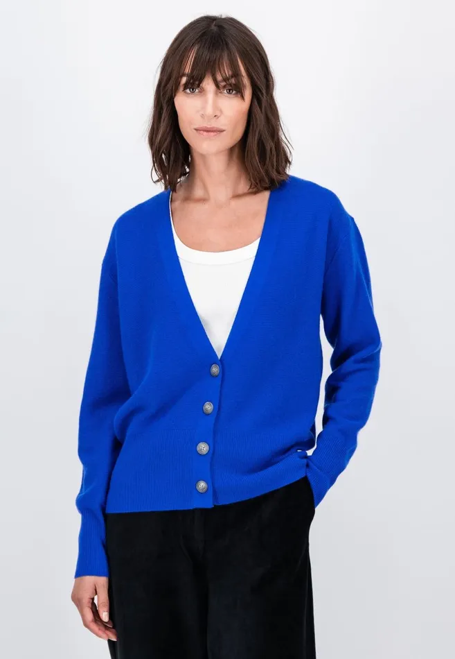 FYNCHHATTON Parting Jacket Made Of Wool Mix With Buttons Blackroyal Bluewinter Beige Women Cardigan