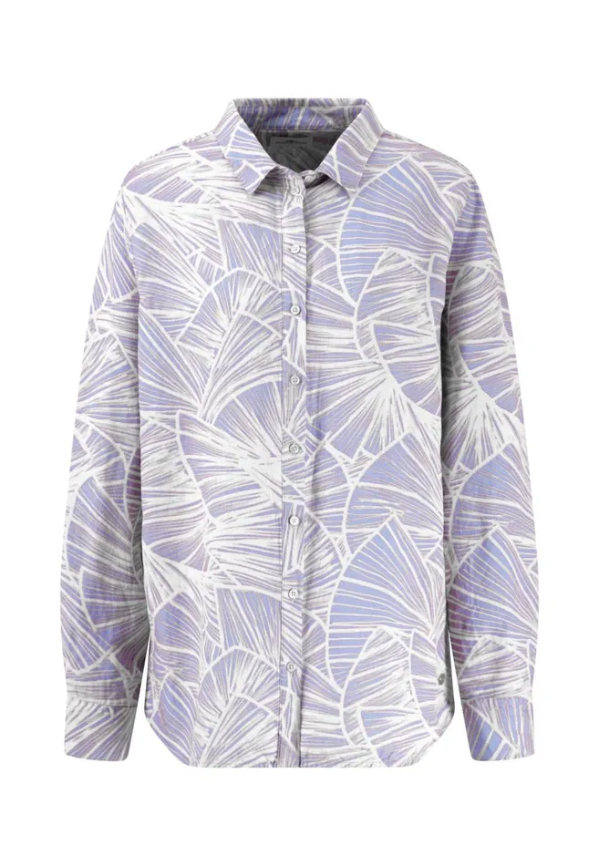 FYNCHHATTON Patterned Blouse With A Kent Collar Summer Redlight Blue Women Blouses