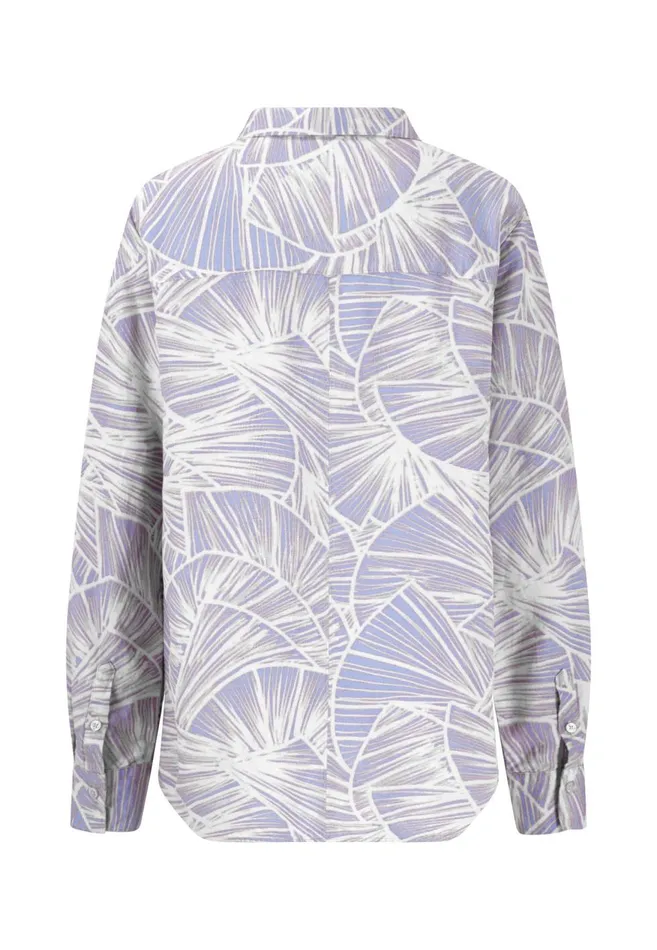 FYNCHHATTON Patterned Blouse With A Kent Collar Summer Redlight Blue Women Blouses