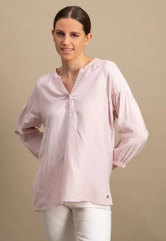 FYNCHHATTON Plain Blouse With A Vneckline Whitesummer Redfresh Roselight Blue Women Blouses