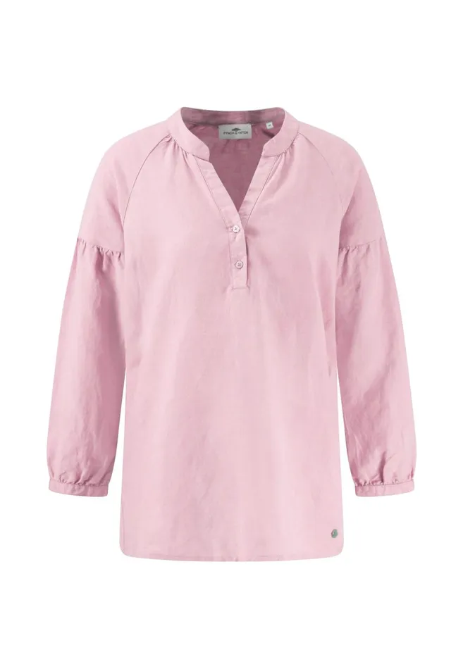 FYNCHHATTON Plain Blouse With A Vneckline Whitesummer Redfresh Roselight Blue Women Blouses