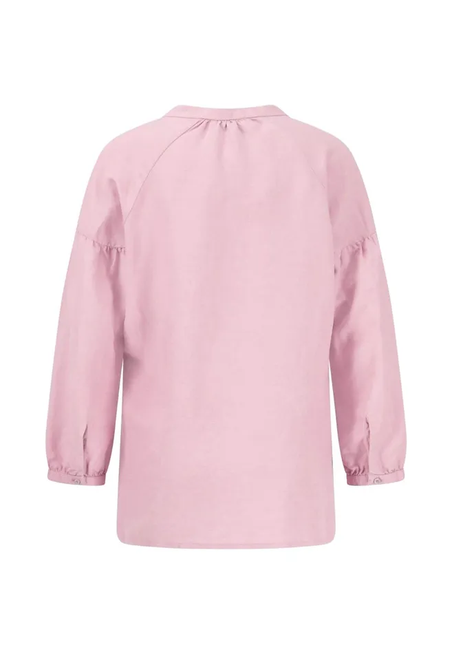 FYNCHHATTON Plain Blouse With A Vneckline Whitesummer Redfresh Roselight Blue Women Blouses