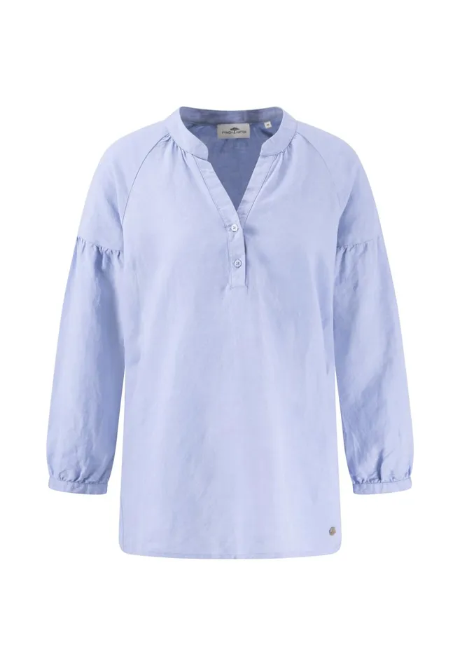 FYNCHHATTON Plain Blouse With A Vneckline Whitesummer Redfresh Roselight Blue Women Blouses