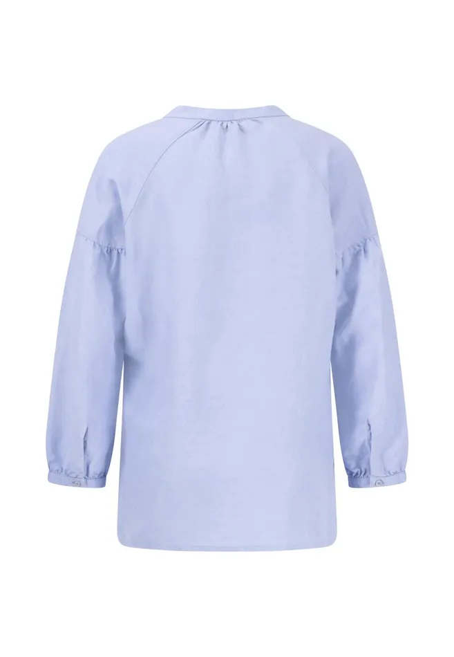 FYNCHHATTON Plain Blouse With A Vneckline Whitesummer Redfresh Roselight Blue Women Blouses