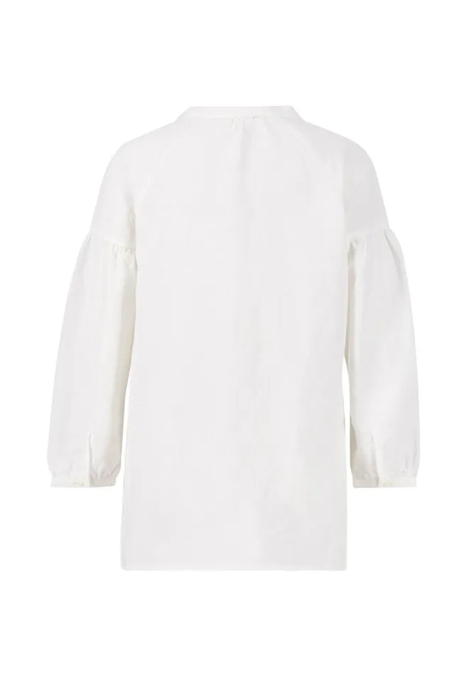 FYNCHHATTON Plain Blouse With A Vneckline Whitesummer Redfresh Roselight Blue Women Blouses