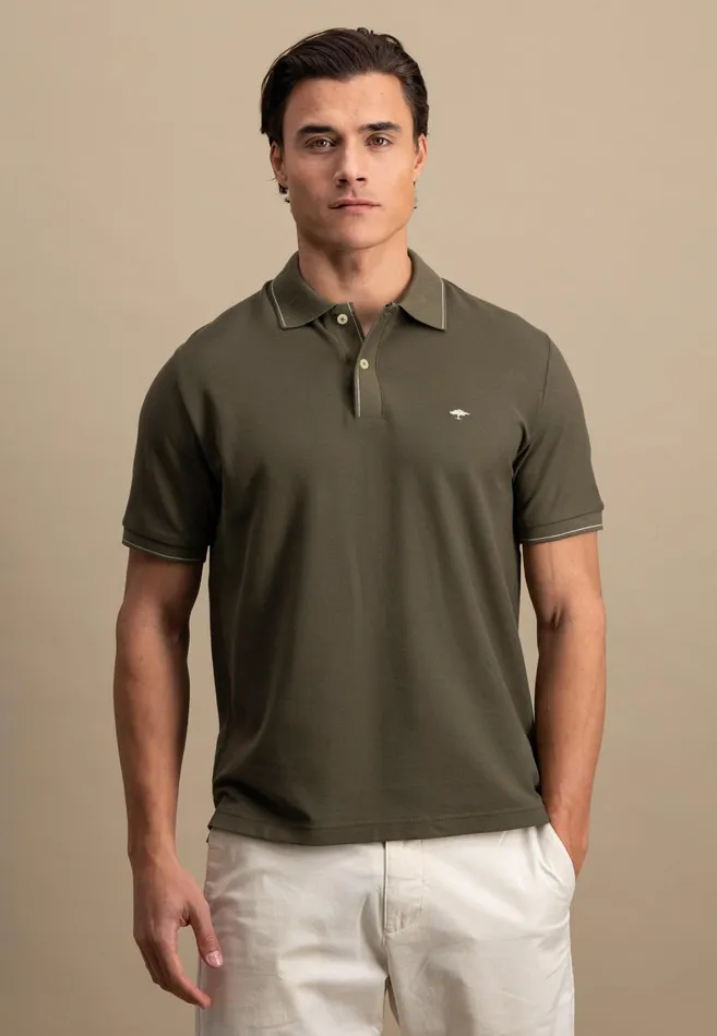 FYNCHHATTON Polo Shirt With Subtle Cantilever Poppy Redpeesummer Breezestrong Bluenavydark Khakiturf Greennew Offwhite Men Polo Shirt