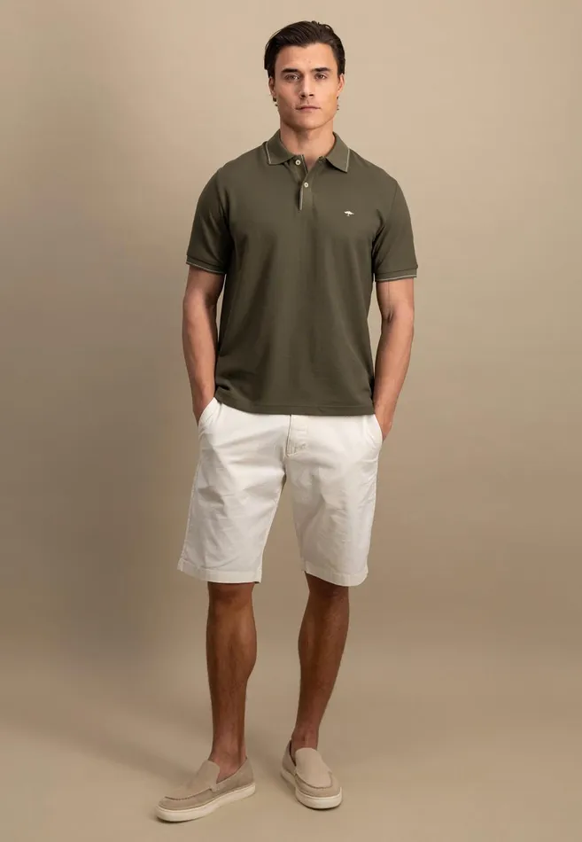 FYNCHHATTON Polo Shirt With Subtle Cantilever Poppy Redpeesummer Breezestrong Bluenavydark Khakiturf Greennew Offwhite Men Polo Shirt