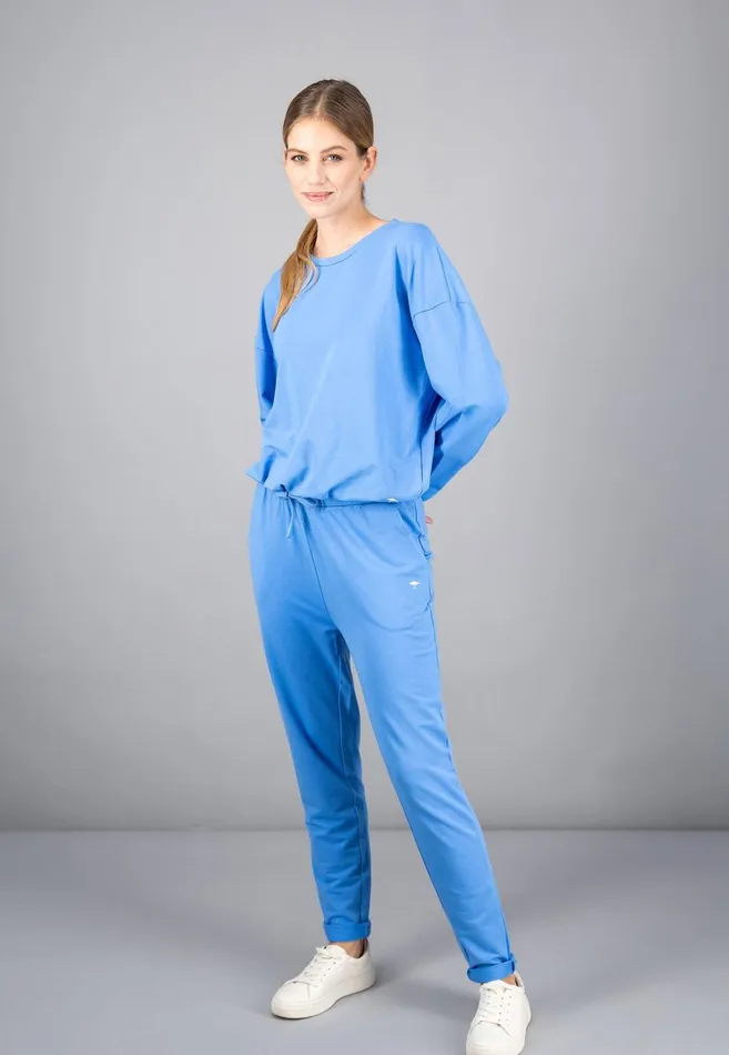 FYNCHHATTON Sportive Sweatpants Made Of Cotton Modal Mix Milkcoralsky Bluetaupe Women Pants FYNCHHATTON Sportive Sweatpants Made Of Cotton Modal Mix Milkcoralsky Bluetaupe Women Pants