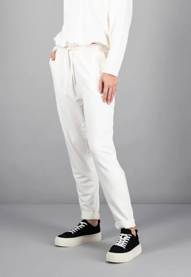 FYNCHHATTON Sportive Sweatpants Made Of Cotton Modal Mix Milkcoralsky Bluetaupe Women Pants FYNCHHATTON Sportive Sweatpants Made Of Cotton Modal Mix Milkcoralsky Bluetaupe Women Pants