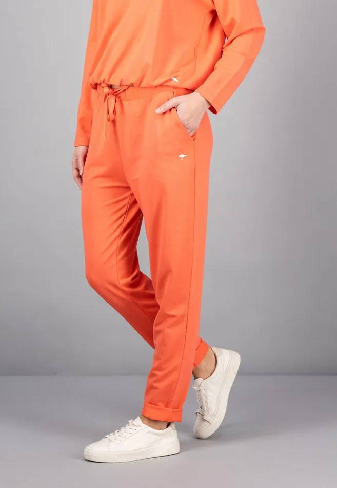 FYNCHHATTON Sportive Sweatpants Made Of Cotton Modal Mix Milkcoralsky Bluetaupe Women Pants FYNCHHATTON Sportive Sweatpants Made Of Cotton Modal Mix Milkcoralsky Bluetaupe Women Pants