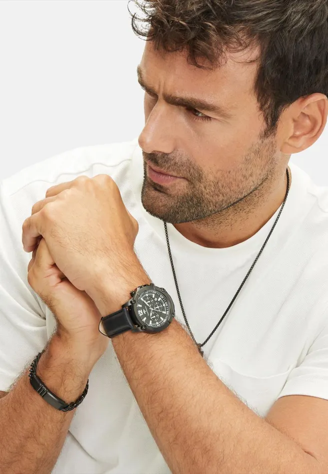 FYNCHHATTON Stainless Steel Watch Black Men Watch FYNCHHATTON Stainless Steel Watch Black Men Watch