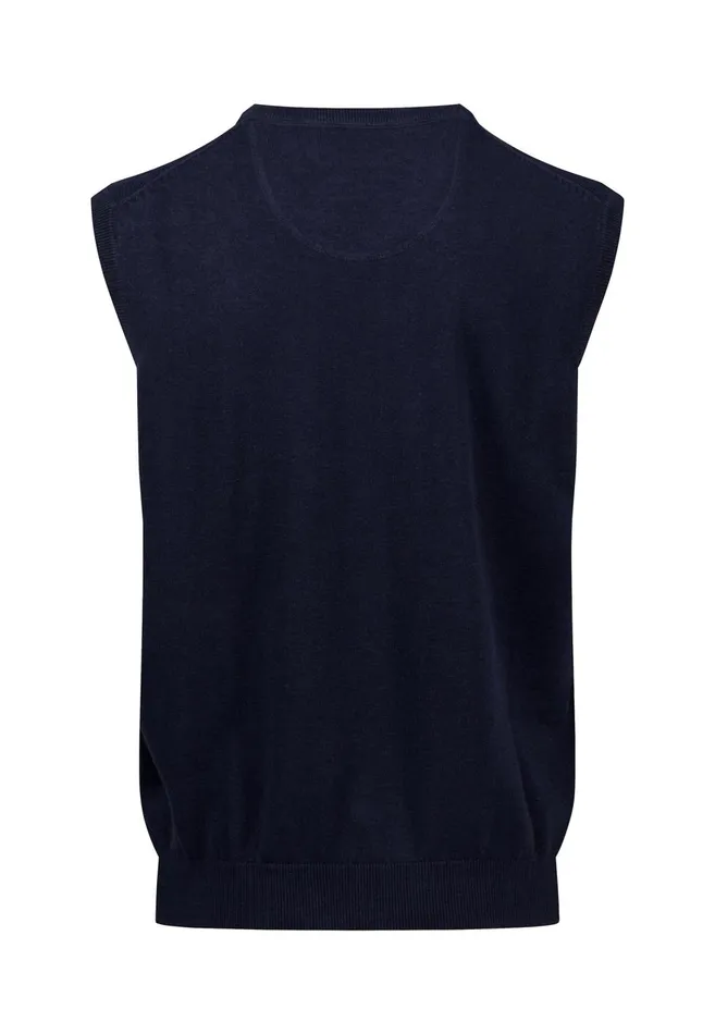 FYNCHHATTON String Pullunder Made Of Fine Cotton Steelnavypoppy Rednightstrong Blue Men Sweater