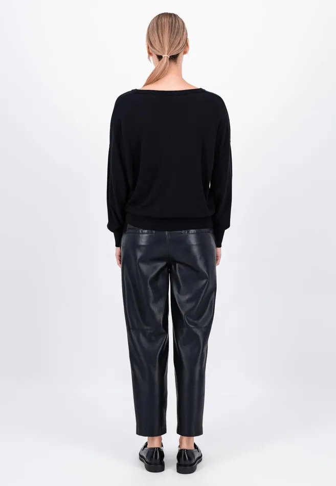 FYNCHHATTON Sweater With Silk Content And Vneckline Blackdusty Rosetaupe Women Sweater