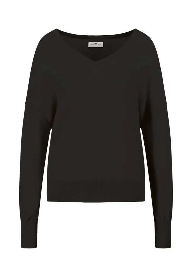 FYNCHHATTON Sweater With Silk Content And Vneckline Blackdusty Rosetaupe Women Sweater