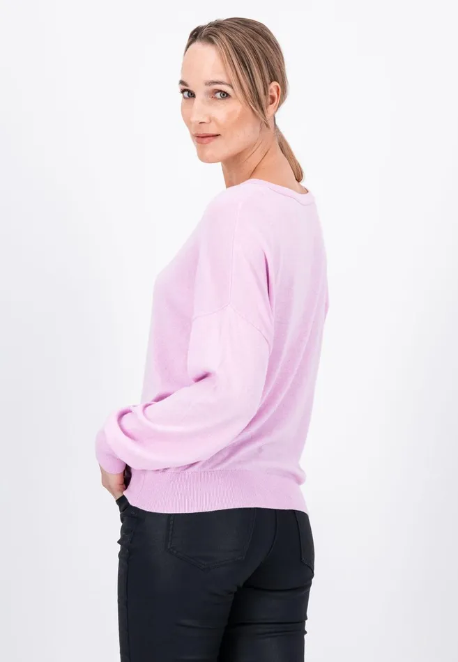 FYNCHHATTON Sweater With Silk Content And Vneckline Blackdusty Rosetaupe Women Sweater