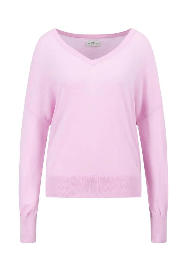 FYNCHHATTON Sweater With Silk Content And Vneckline Blackdusty Rosetaupe Women Sweater