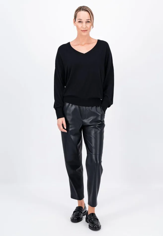 FYNCHHATTON Sweater With Silk Content And Vneckline Blackdusty Rosetaupe Women Sweater