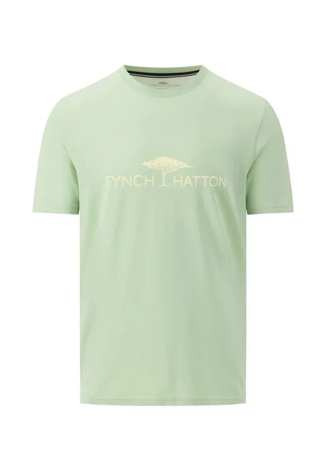 FYNCHHATTON Tshirt With Logo Print Navysoft Greencool Graysummer Breeze Men Tshirts FYNCHHATTON Tshirt With Logo Print Navysoft Greencool Graysummer Breeze Men Tshirts