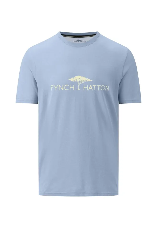 FYNCHHATTON Tshirt With Logo Print Navysoft Greencool Graysummer Breeze Men Tshirts FYNCHHATTON Tshirt With Logo Print Navysoft Greencool Graysummer Breeze Men Tshirts