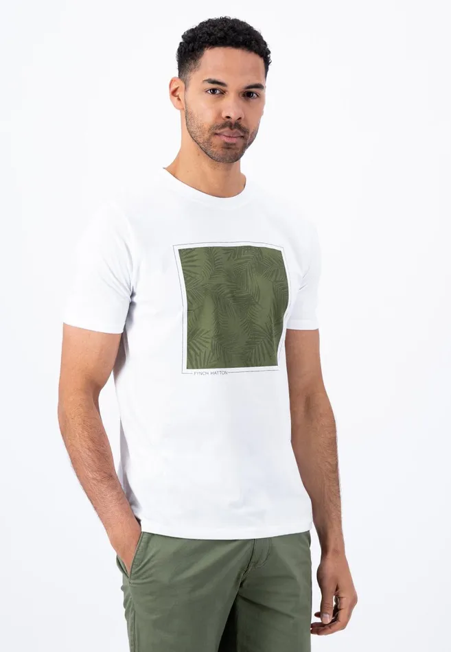 FYNCHHATTON Tshirt With Print White Men Tshirts