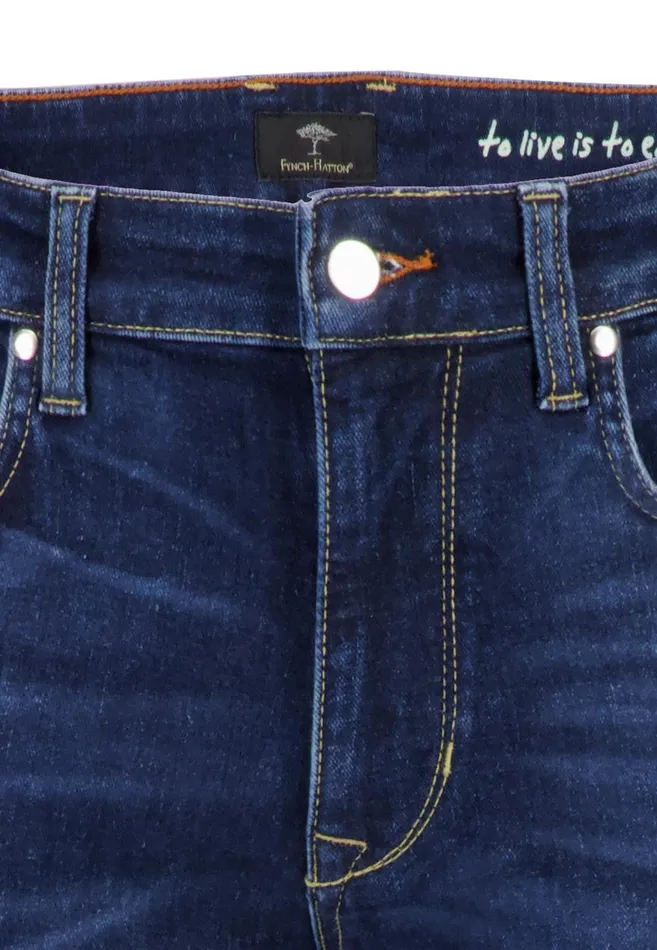 FYNCHHATTON Tapered Fit Jeans Black Usedmid Blueblue Bluelight Blue Men Pants