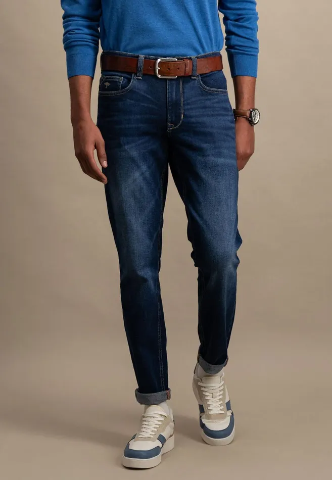 FYNCHHATTON Tapered Fit Jeans Black Usedmid Blueblue Bluelight Blue Men Pants