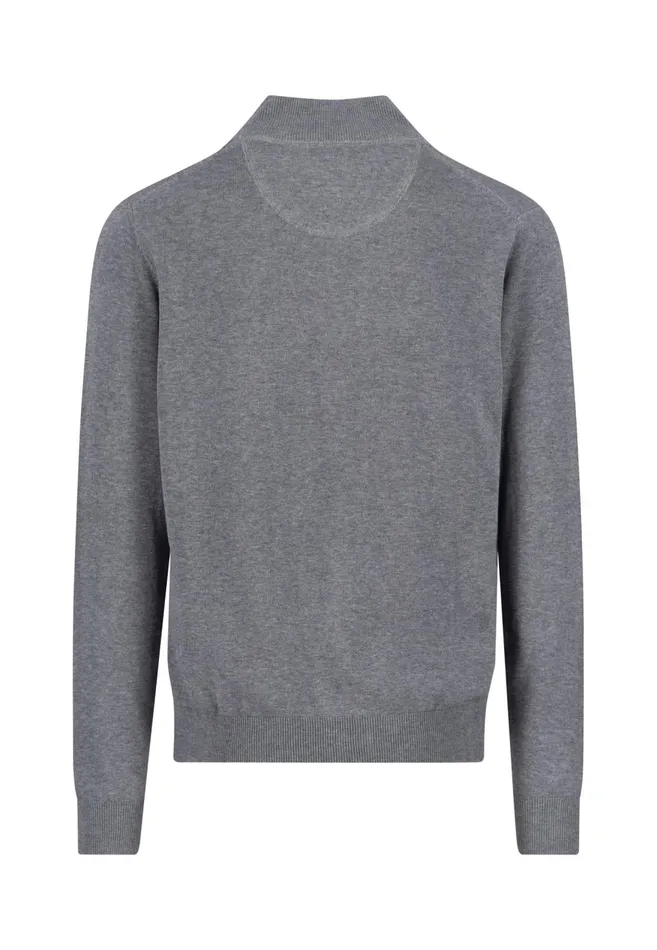 FYNCHHATTON Troyer Sweater Made Of Pure Cotton Navysteel Men Sweater