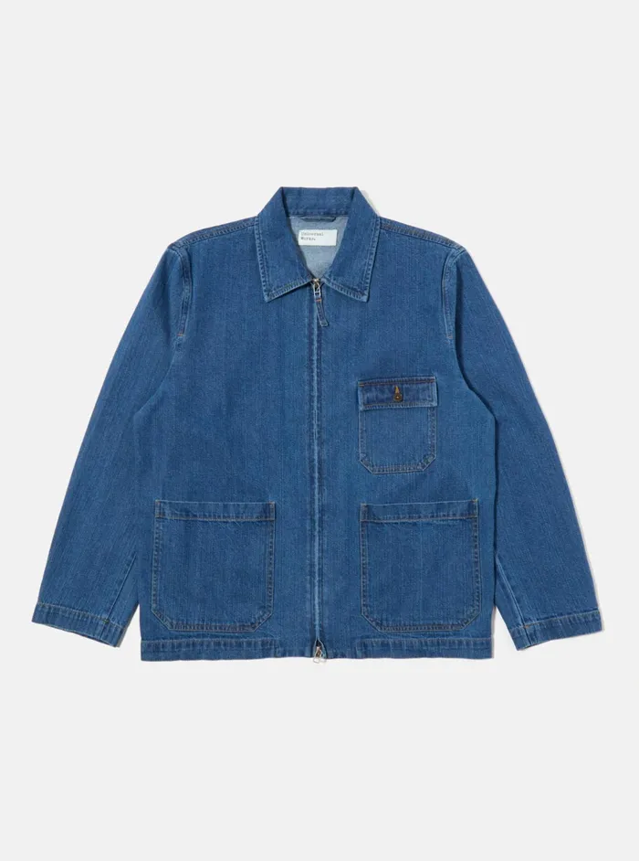 Gower Jacket In Indigo RC Denim Men Universal Works Jackets