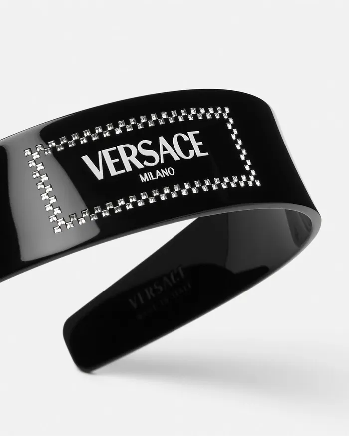 Hair Accessories Women Versace Crystal Milano Headband Black