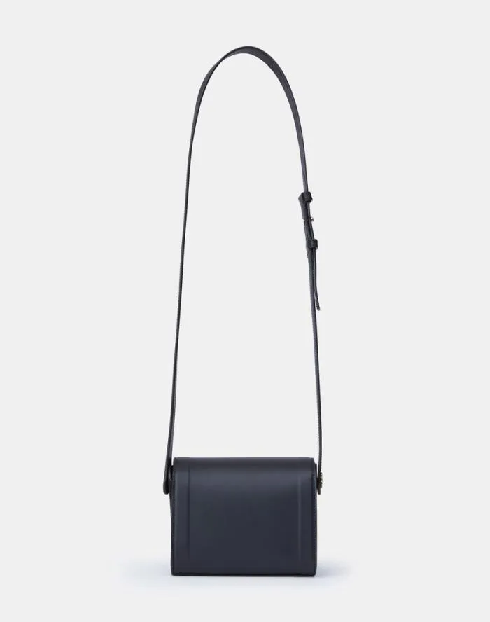 HandbagsAccessories Calfskin Leather and Suede Saddle BagMini Black Lafayette 148 New York Crossbodies