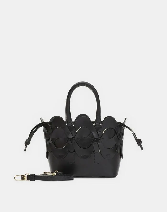 HandbagsAccessories Vachetta Leather 8 Knot ToteMini Black Lafayette 148 New York Crossbodies
