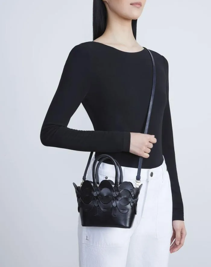 HandbagsAccessories Vachetta Leather 8 Knot ToteMini Black Lafayette 148 New York Crossbodies