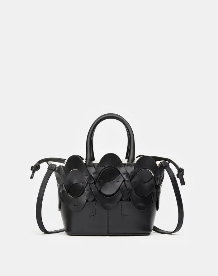 HandbagsAccessories Vachetta Leather 8 Knot ToteMini Black Lafayette 148 New York Crossbodies