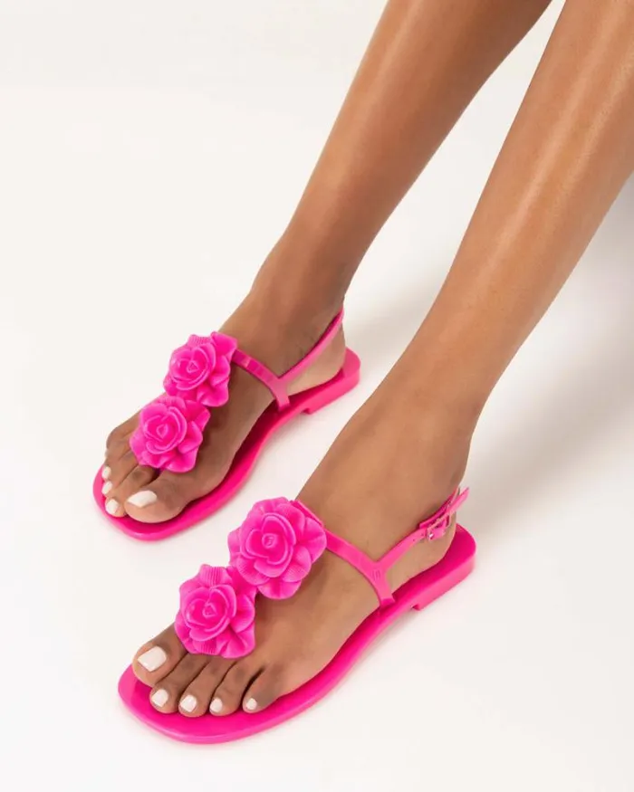 Harmonic Squared Garden Pink Women Melissa Sandals