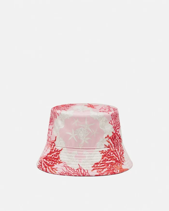 Hats and Caps WomenMen Versace Barocco Sea Bucket Hat Pinkprint