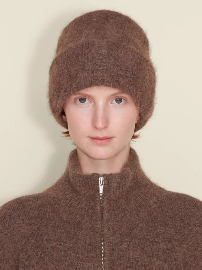 Hats WomenMen Holzweiler Erica Fluffy Beanie Dk Brown
