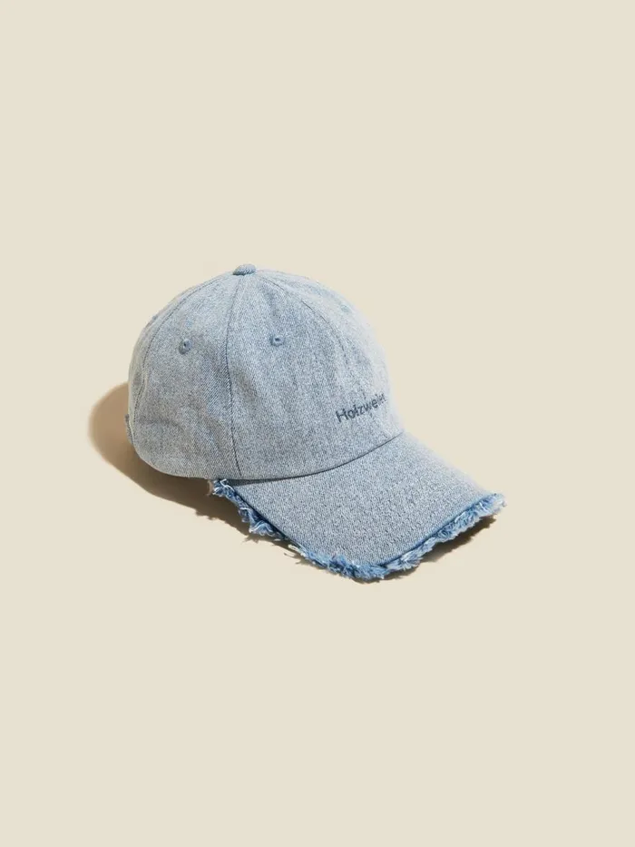 Hats WomenMen Holzweiler Sonnet Frayed Denim Cap Lt Blue