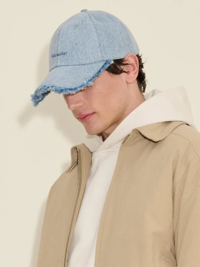 Hats WomenMen Holzweiler Sonnet Frayed Denim Cap Lt Blue