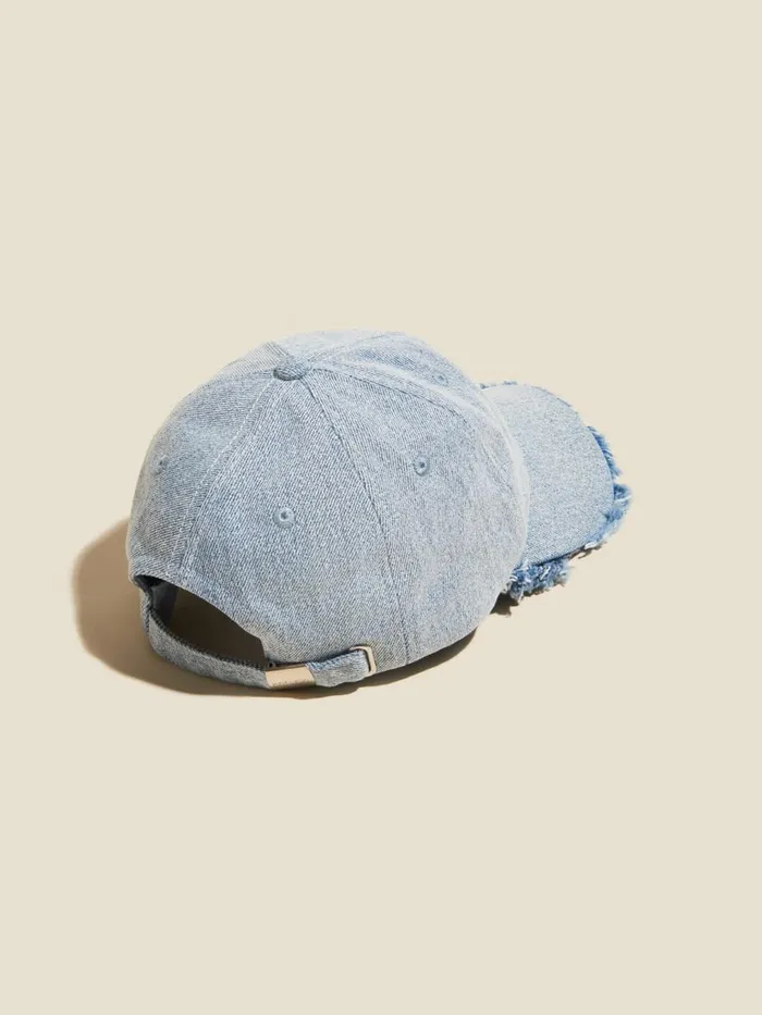 Hats WomenMen Holzweiler Sonnet Frayed Denim Cap Lt Blue