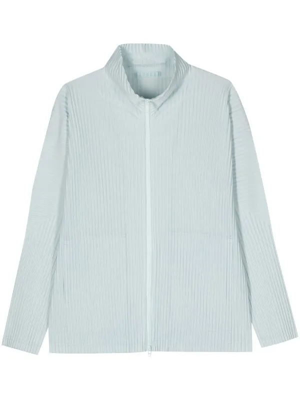 Henrik Vibskov Boutique AW23 Pleated ZipUp Jacket 8211 Light Blue Men Jackets and Coats Henrik Vibskov Boutique AW23 Pleated ZipUp Jacket 8211 Light Blue Men Jackets and Coats
