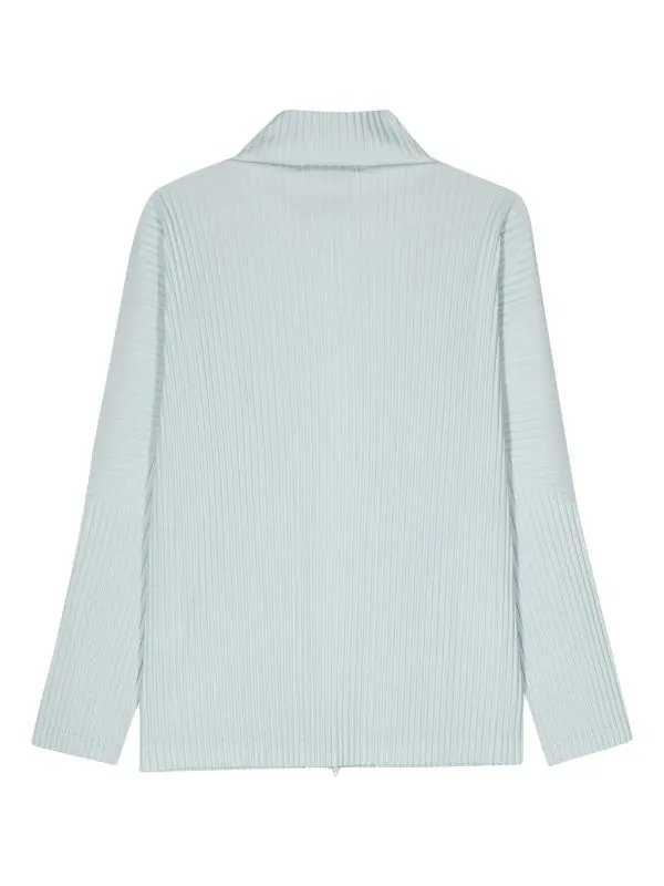 Henrik Vibskov Boutique AW23 Pleated ZipUp Jacket 8211 Light Blue Men Jackets and Coats