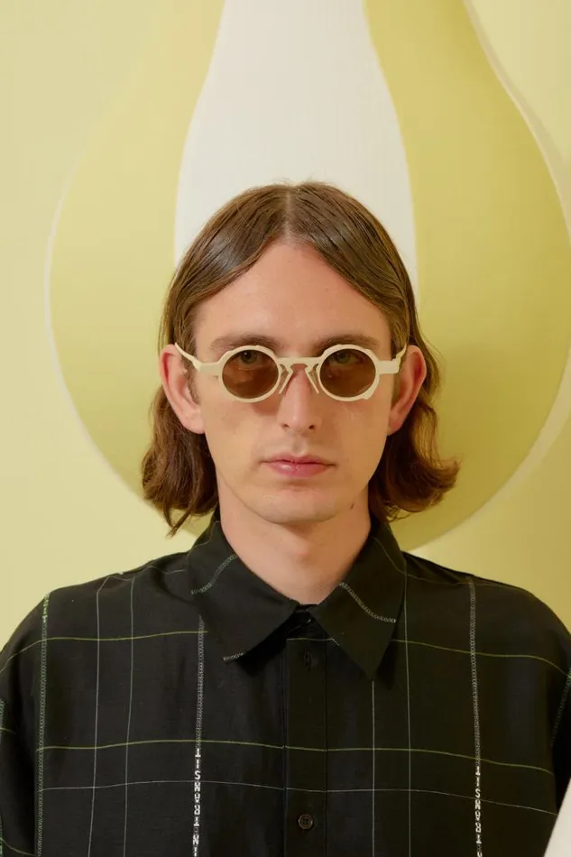 Henrik Vibskov Boutique Bronson Sunglasses 8211 Eggshell Men Sunglasses