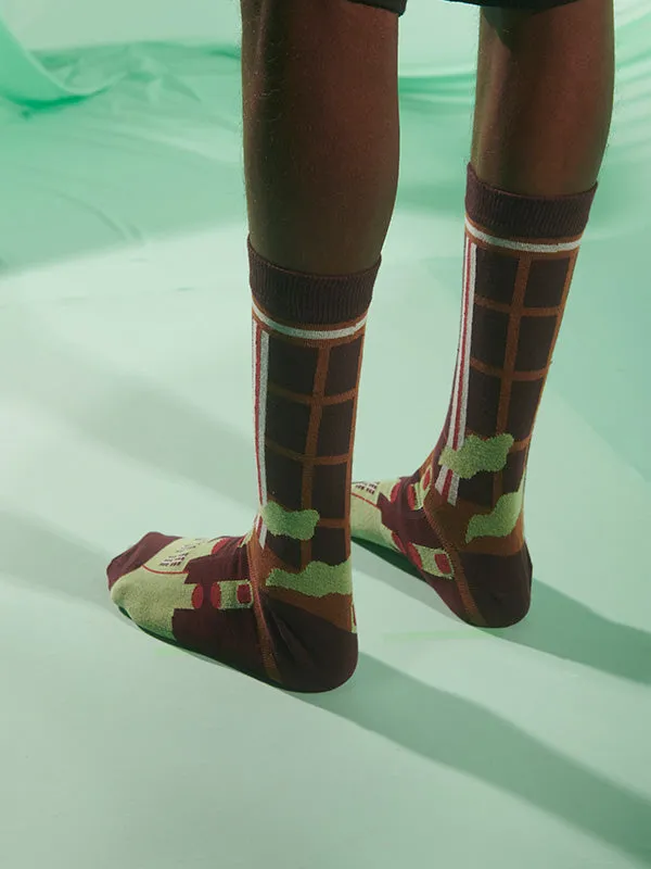 Henrik Vibskov Boutique Chopped Finger Factory Socks Homme 8211 Brown Pistachio Factory Men Socks