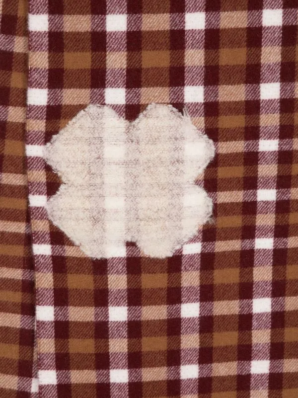 Henrik Vibskov Boutique Cross Wool Scarf 8211 Rust Grid Cross Men Scarves