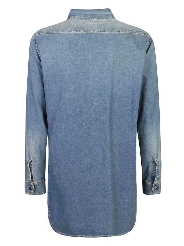 Henrik Vibskov Boutique Denim Longsleeved Shirt 8211 Medium Blue Men Shirts