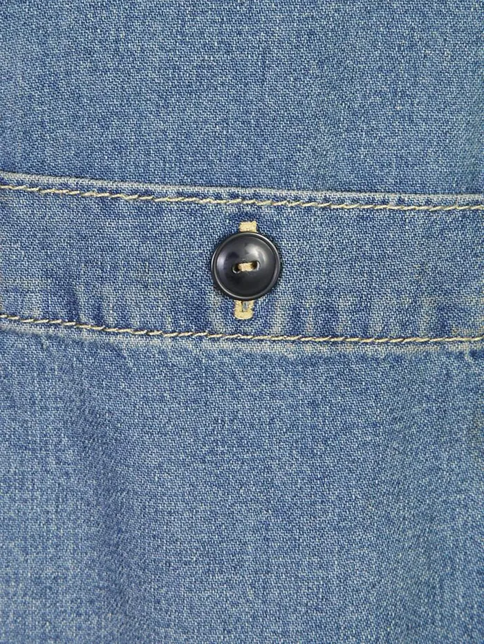 Henrik Vibskov Boutique Denim Longsleeved Shirt 8211 Medium Blue Men Shirts