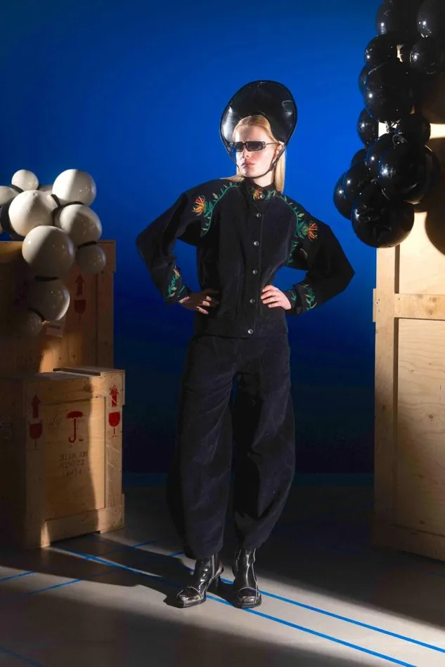 Henrik Vibskov Boutique Digi Corduroy Pants 8211 Black Women Pants
