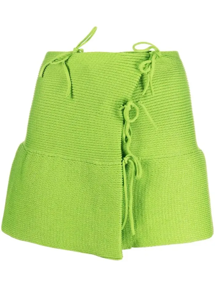 Henrik Vibskov Boutique Emma Flared Mini Skirt 8211 Apple Green Women Skirts and Shorts