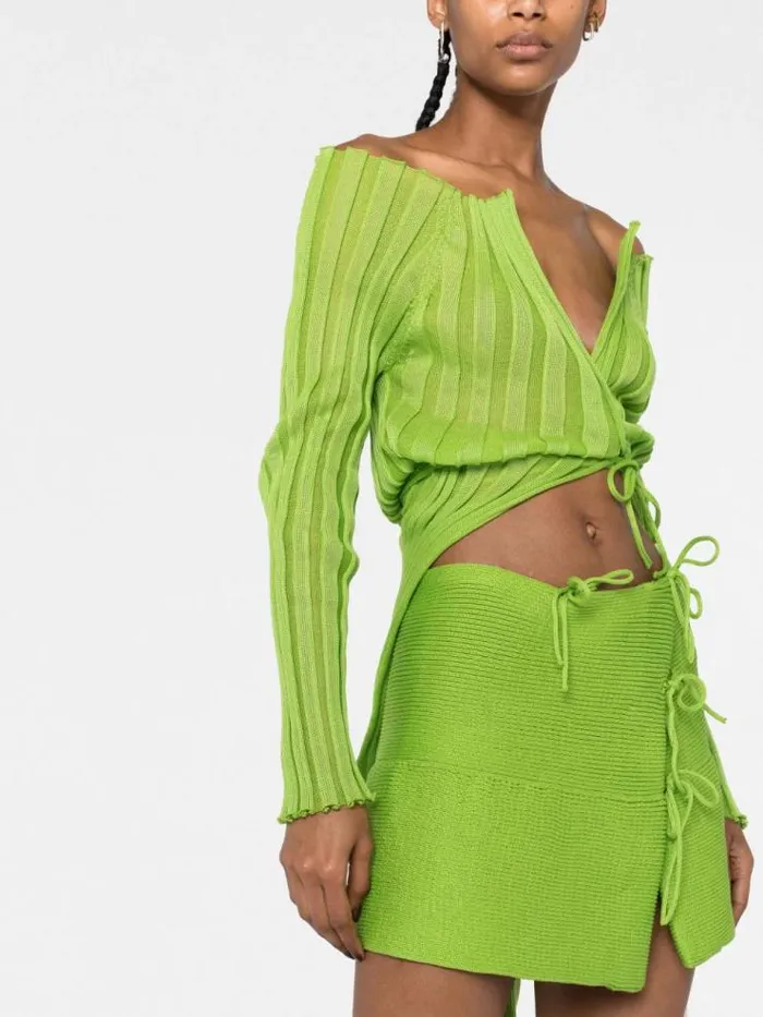 Henrik Vibskov Boutique Emma Flared Mini Skirt 8211 Apple Green Women Skirts and Shorts